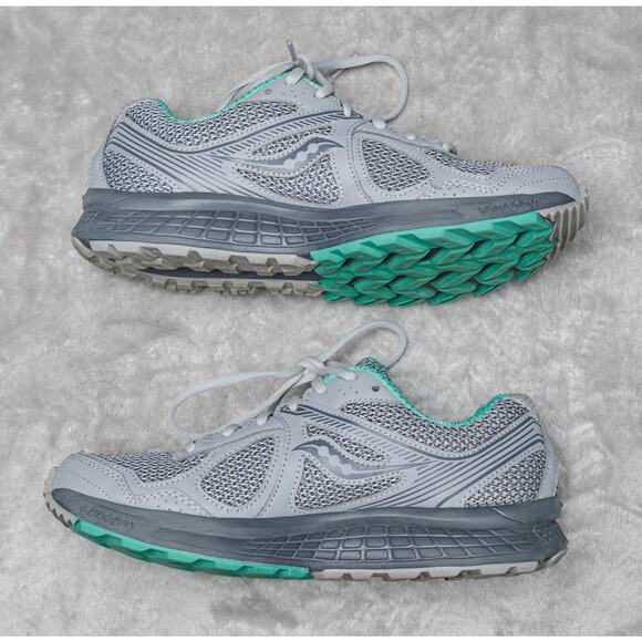 Saucony Cohesion 10 Gray Green Running Shoes Sneakers Womens Size 8 - Picture 4 of 16